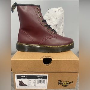 Dr. Martens Zavala Combat Boots “Cherry Red “
